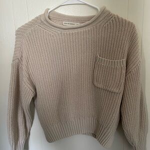 moon & madison Taupe Crew Neck Sweater